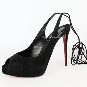 NEW Christian Louboutin Black Suede Pumps | Iconic Red Sole Heels - Party & Glam